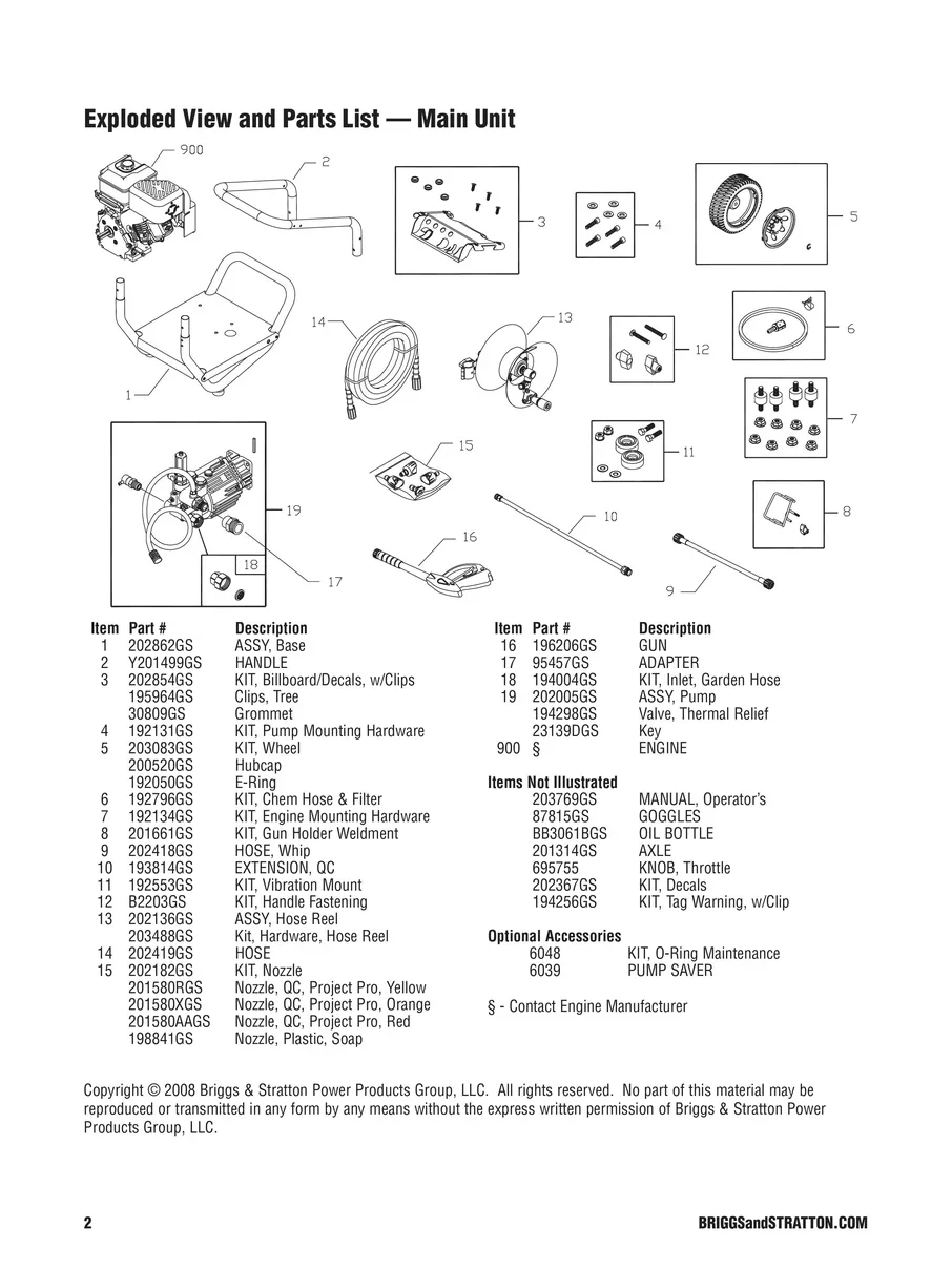 BRIGGS AND STRATTON, 020364, IPL.2